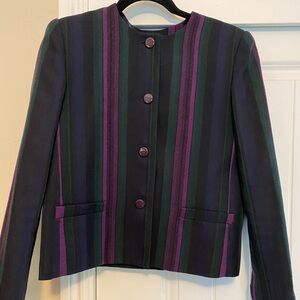 Vintage Women's Jacket - Green, Purple, Black
